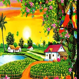 PnF Black & Green Paper Floral and Botanical Wall Art-picture-9