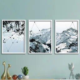 SAF White & Black 3 Pieces Painting Wall Art-image-37