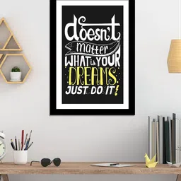 WENS Black & White Inspirational Quotes Printed Wall Art With Frame-image-62