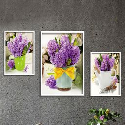 SAF Purple & White 3 Pieces Painting Wall Art-image-30