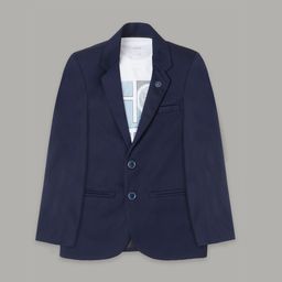 CAVIO Boys Comfort Fit Notched Lapel Collar Pure Cotton Single-Breasted Blazer & T-Shirt-image-92
