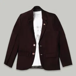 CAVIO Boys Pure Cotton Single-Breasted Blazer And T-Shirt-50