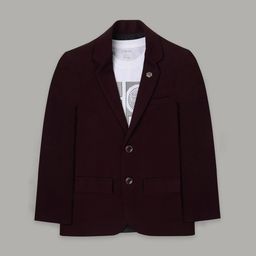 CAVIO Boys Pure Cotton Notched Lapel Collar Single-Breasted Blazer With T-Shirt-16