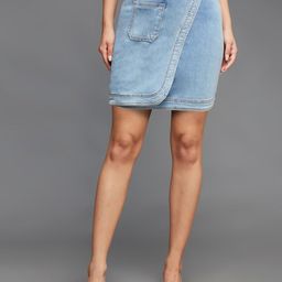 Miss Chase Overlapped Denim Skirt-picture-37