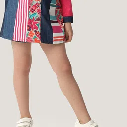 One Friday Girls Print & Patterned Denim Skort-image-2