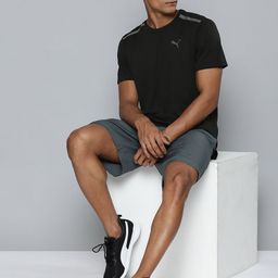 Puma Men Black & Grey Brand Logo Printed dryCELL T-shirt-image-48