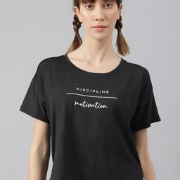 MKH Women Typography Printed Drop-Shoulder Sleeves Dri-FIT Sports T-shirt-picture-28