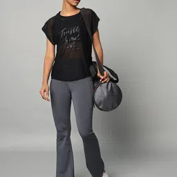 MKH Typography Printed Extended Sleeves Dri-FIT Semi Sheer Relaxed Fit Sports T-shirt-49