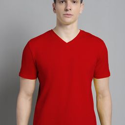 FBAR V-Neck Slim Fit Pure Cotton Tshirt-image-1