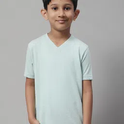 Friskers Boys V-Neck Cotton Slim Fit T-shirt-34