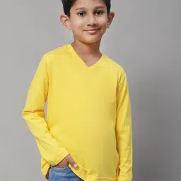 Friskers Boys V-Neck Pure Cotton Slim Fit T-Shirt-15