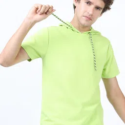 HIGHLANDER Men Structured Hooded Regular Fit T-shirt-image-60