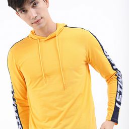 KETCH Men Yellow Slim Fit T-shirt-image-77