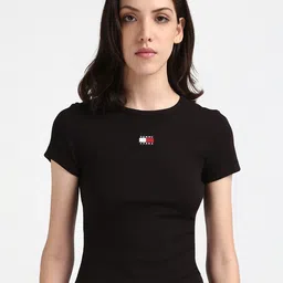 Tommy Hilfiger Round Neck Cotton Slim Fit T-shirt-image-47