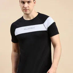 Classic Polo Typography Printed  Round Neck Short Sleeves Antimicrobial Slim Fit T-shirt-picture-4
