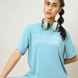 Technosport Typography Printed Anti Odour Boxy Fit Sports T-shirt-picture-53