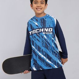 Technosport Boys Abstract Printed Rapid-Dry Slim Fit Sports T-shirt-image-29