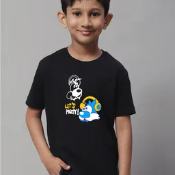 Friskers Boys Printed Pure Cotton Slim Fit T-shirt-picture-0