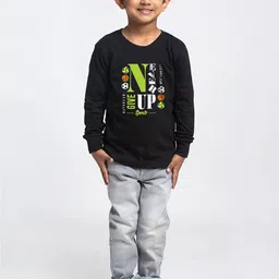 Friskers Typography Printed Full Sleeve Slim Fit Pure Cotton T-shirt-image-27