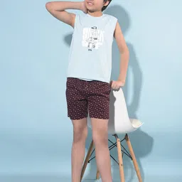 Crimsoune Club Boys Typography Printed Slim Fit Cotton T-shirt-image-97