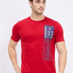 Duke Men Typography Printed Applique Slim Fit T-shirt-image-5