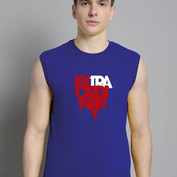 Friskers Typography Printed Sleeveless Bio Wash Slim Fit Cotton T-shirt-image-43