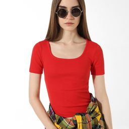 ONLY Cotton Round Neck Knitted Slim Fit T-shirt-picture-8