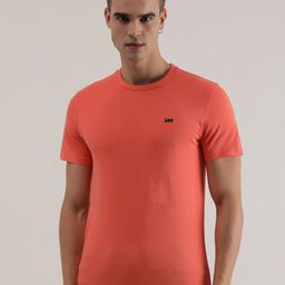 Lee Round Neck Pure Cotton Slim Fit T-shirt-picture-27