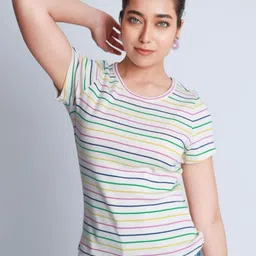 Strong And Brave Horizontal Striped Slim Fit T-shirt-27