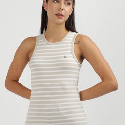 Tommy Hilfiger Women Striped Pockets Slim Fit T-shirt-image-74