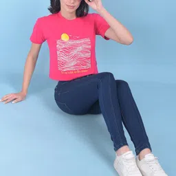 Crimsoune Club Printed Slim Fit T-shirt-image-73