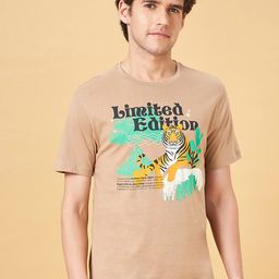 Urban Ranger by pantaloons Graphic Printed Pure Cotton Slim Fit T-shirt-image-86