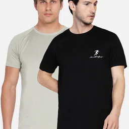 ARMISTO Men Sea Green & Black Pack of 2 Dri-FIT Training or Gym T-shirt-picture-14