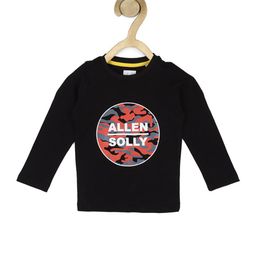 Allen Solly Junior Boys Black Typography Printed T-shirt-image-101