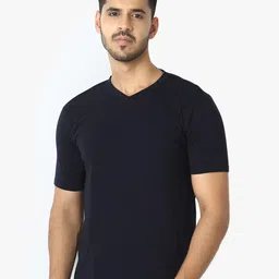 LE BOURGEOIS V-Neck Cotton T-shirt-image-60