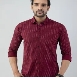 Bought First Premium Polka Dots Printed Long Sleeves Shirt-image-40