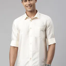 TATTVA Men White Slim Fit Casual Shirt-image-53