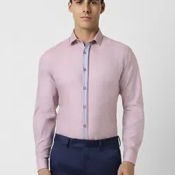 van heusen V Dot Slim Fit Spread Collar Pure Cotton Formal Shirt-picture-17