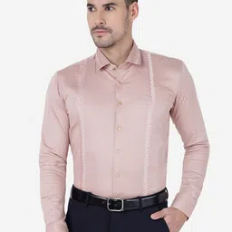 JB STUDIO Slim Fit Opaque Pure Cotton Formal Shirt-image-21
