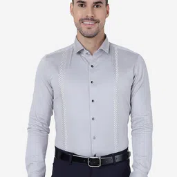 JB STUDIO Slim Fit Opaque Pure Cotton Formal Shirt-image-81
