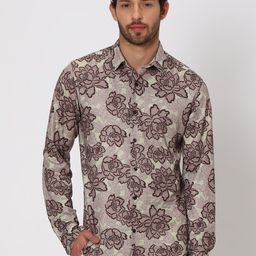 Mufti Slim Fit Floral Printed Casual Shirt-picture-10