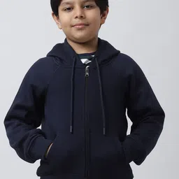 Rute Boys Hooded Long Sleeves Front-Open Fleece Sweatshirt-picture-1