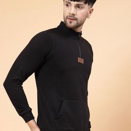 Rigo Mock Collar Fleece Sweatshirt-image-5