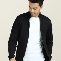 XYXX Mock Collar Cotton Antimicrobial Front-Open Sweatshirt-3