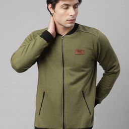 Rigo Mandarin Collar  Long Sleeves Front-Open Fleece Sweatshirt-picture-6