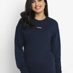 hummel Women Navy Blue Sweatshirt-image-15