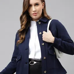 Hancock Spread Collar Fleece Tailored Jacket-17