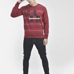 Crimsoune Club Typography Printed Ribbed Pullover Sweatshirt-picture-8