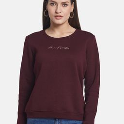 METTLE Women Round Neck Pullover Sweatshirt-image-86