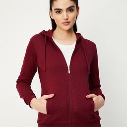 max Self Design Hooded Pure Cotton Front-Open Sweatshirt-image-70